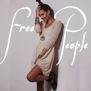 FP Intimately Star Lace Witchy Boho Dress